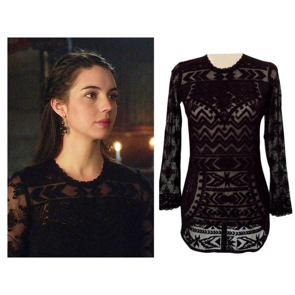 Isabel Marant Pour H&M Black Lace Embroidered Top - Picture 2 of 8